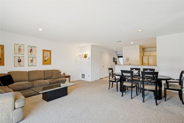 Dining room, Interior, Kitchen, Living room, Recessed Lighting