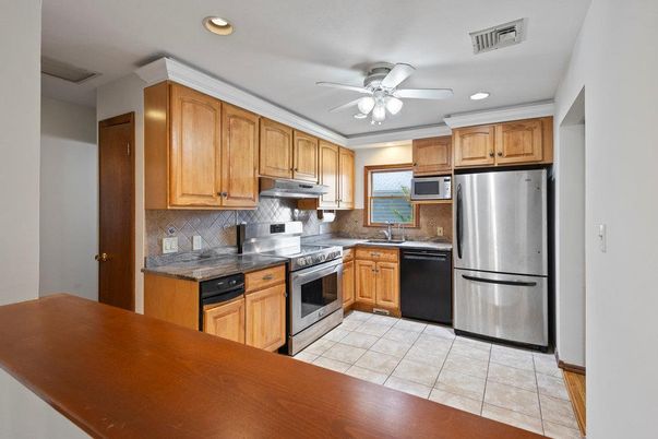 Interior, Kitchen, Recessed Lighting, Stainless Steel Appliances