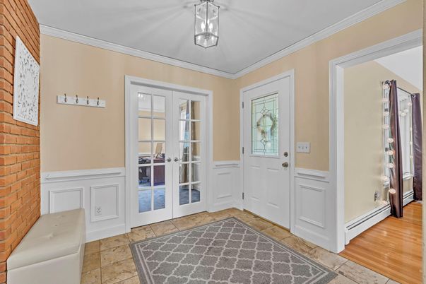 Interior, Stone Walls, Wood Texture Flooring