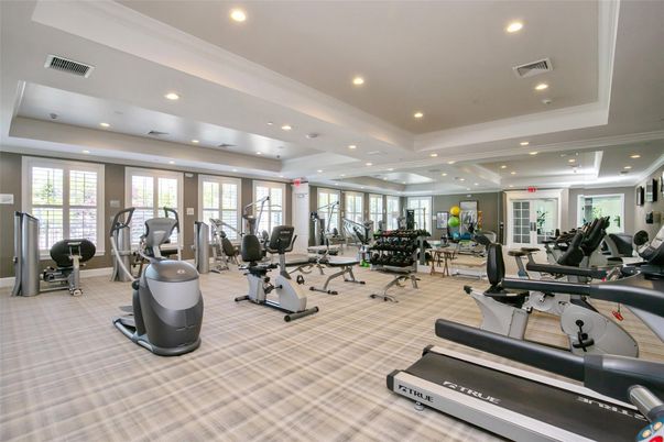 Fitness Equipment, Gym, Interior, Recessed Lighting