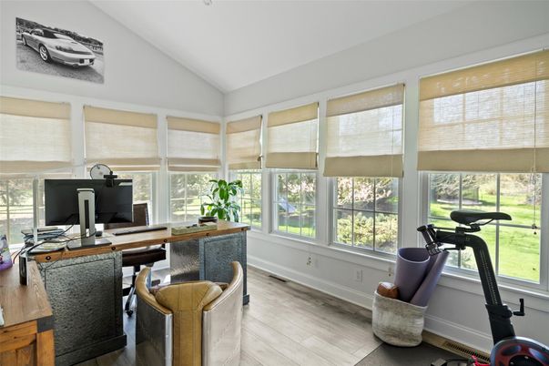 Fitness Equipment, Home Office, Interior, Wood Texture Flooring