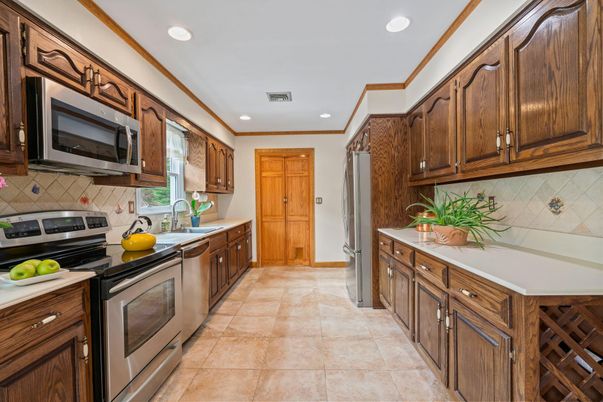 Interior, Kitchen, Recessed Lighting, Stainless Steel Appliances
