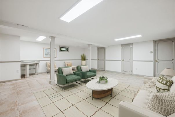 Interior, Living room, Recessed Lighting