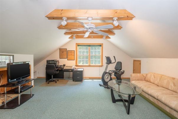 Fitness Equipment, Home Office, Interior, Wooden Beams