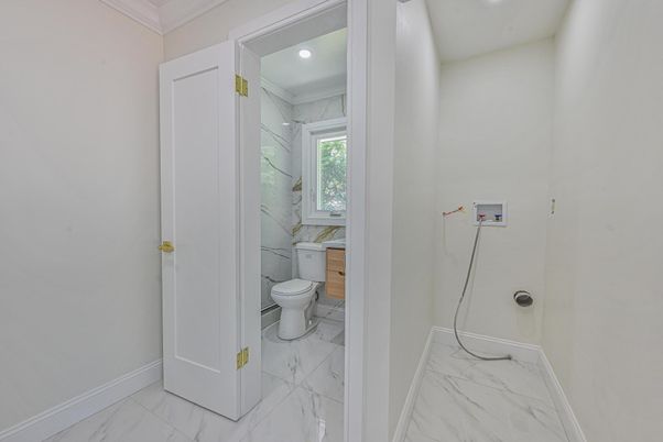 Bathroom, Interior, Marble, Recessed Lighting