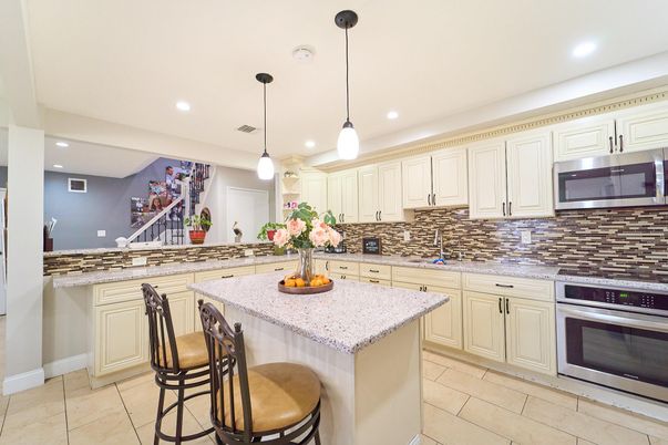 Interior, Kitchen, Pendant Lights, Recessed Lighting, Stainless Steel Appliances