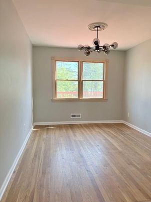 Chandelier, Empty room, Interior, Wood Texture Flooring
