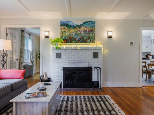 Fireplace, Interior, Living room, Wood Texture Flooring