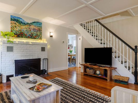 Fireplace, Interior, Wood Texture Flooring