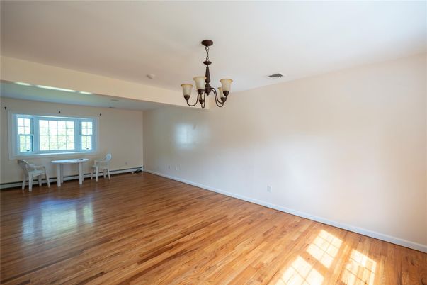 Chandelier, Empty room, Interior, Wood Texture Flooring
