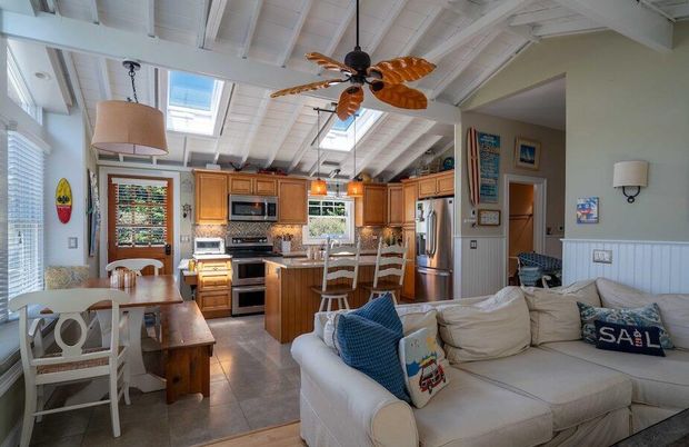 Dining room, Interior, Kitchen, Living room, Pendant Lights, Stainless Steel Appliances