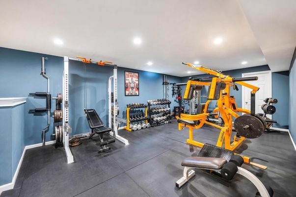 Fitness Equipment, Gym, Interior, Recessed Lighting