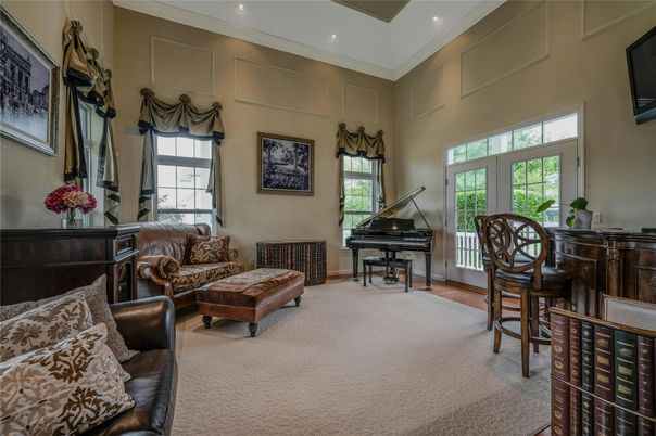 Interior, Living room, Piano, Recessed Lighting