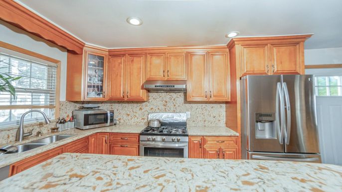 Interior, Kitchen, Recessed Lighting, Stainless Steel Appliances