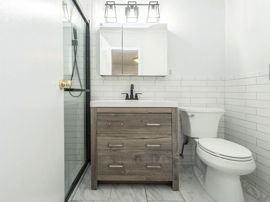 Bathroom, Glass Shower, Interior, Marble