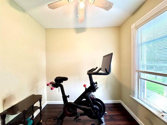 Fitness Equipment, Interior, Wood Texture Flooring