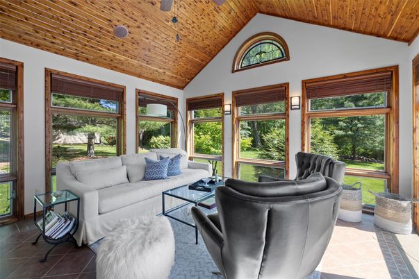 Interior, Living room, Sun Room, Wooden Ceilings