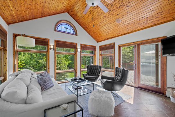 Interior, Living room, Sun Room, Wooden Ceilings