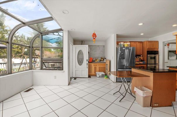 Glass Ceilings, Interior, Kitchen, Recessed Lighting, Stainless Steel Appliances