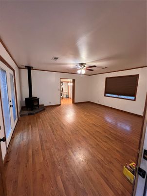 Empty room, Fireplace, Interior, Wood Texture Flooring