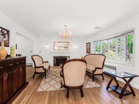 Chandelier, Fireplace, Interior, Recessed Lighting, Wood Texture Flooring