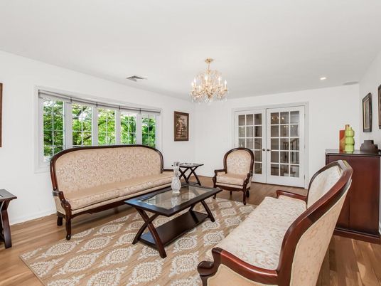 Chandelier, Interior, Living room, Recessed Lighting, Wood Texture Flooring