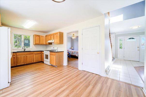 Interior, Kitchen, Wood Texture Flooring