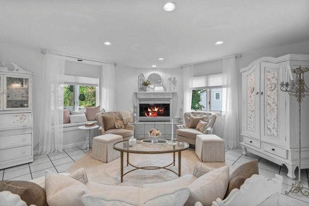 Fireplace, Interior, Living room, Recessed Lighting