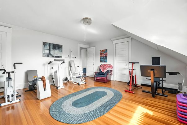 Fitness Equipment, Gym, Interior, Wood Texture Flooring