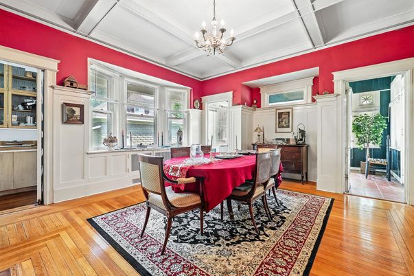 Chandelier, Dining room, Interior, Water, Wood Texture Flooring