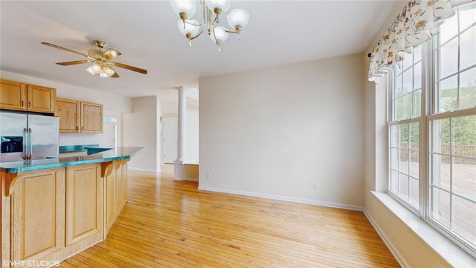 Chandelier, Interior, Kitchen, Wood Texture Flooring