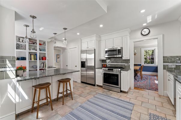 Interior, Kitchen, Pendant Lights, Recessed Lighting, Stainless Steel Appliances