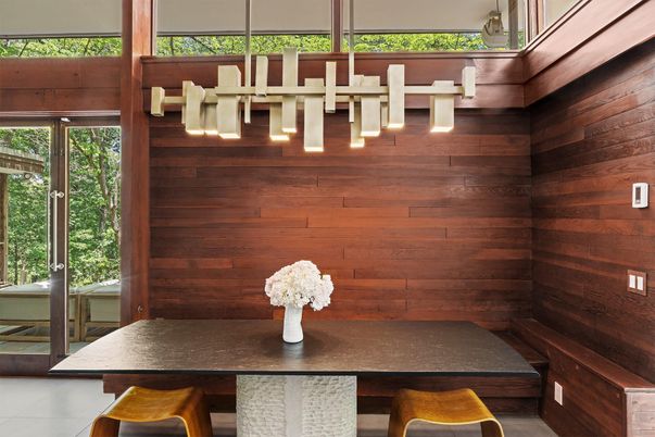 Dining room, Interior, Wooden Walls