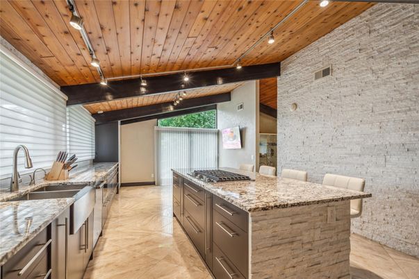 Interior, Kitchen, Stainless Steel Appliances, Stone Walls, Wooden Beams, Wooden Ceilings