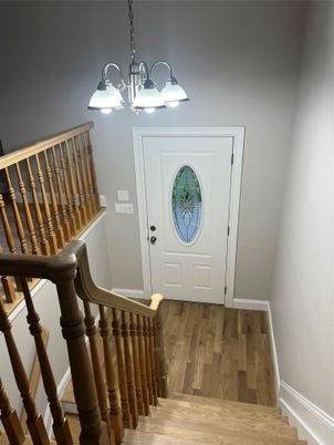Chandelier, Interior, Wood Texture Flooring