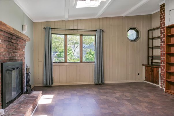 Empty room, Fireplace, Interior