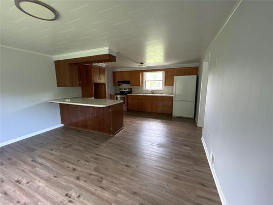 Interior, Kitchen, Wood Texture Flooring