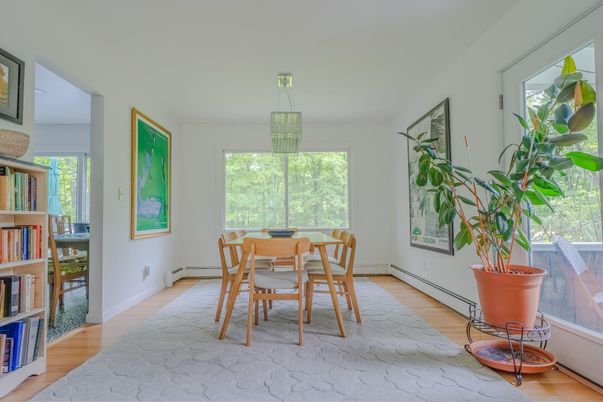 Dining room, Interior, Wood Texture Flooring