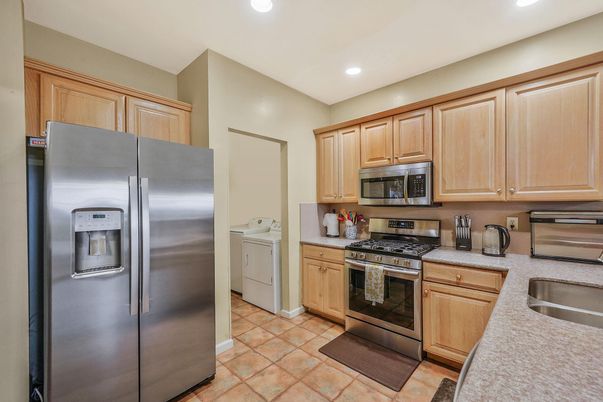 Interior, Kitchen, Recessed Lighting, Stainless Steel Appliances, Washer