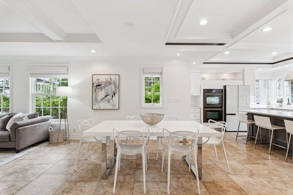 Dining room, Interior, Kitchen, Recessed Lighting, Stainless Steel Appliances