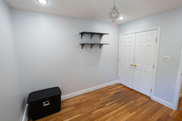 Empty room, Interior, Pendant Lights, Recessed Lighting, Wood Texture Flooring