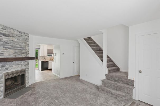 Empty room, Fireplace, Interior, Stone Walls