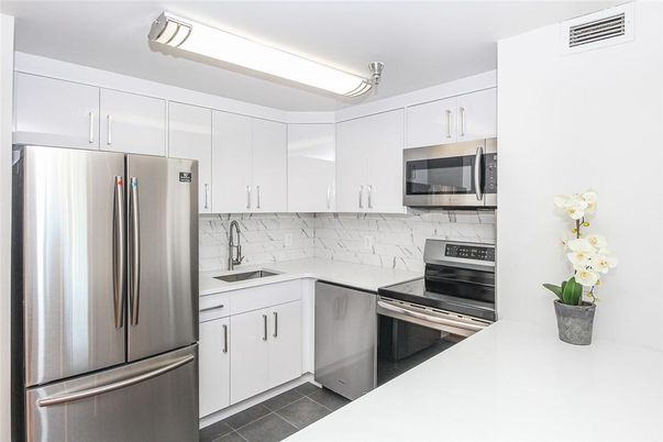 Interior, Kitchen, Marble Walls, Stainless Steel Appliances
