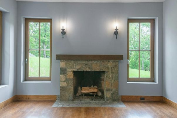 Fireplace, Interior, Wood Texture Flooring