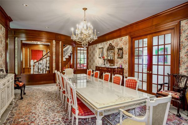 Chandelier, Dining room, Interior, Recessed Lighting