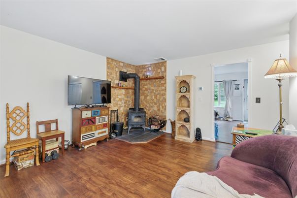 Fireplace, Interior, Stone Walls, Wood Texture Flooring