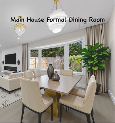 Dining room, Fireplace, Interior, Living room, Recessed Lighting, Wood Texture Flooring