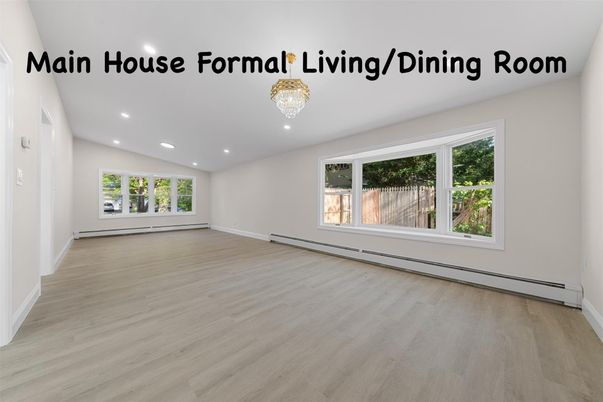 Chandelier, Empty room, Interior, Recessed Lighting, Wood Texture Flooring