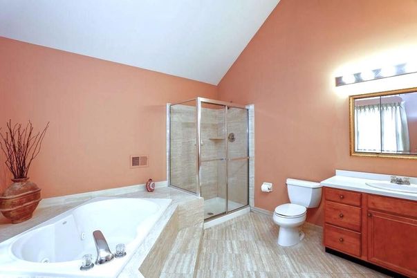 Bathroom, Dual Sink Vanities, Glass Shower, Interior