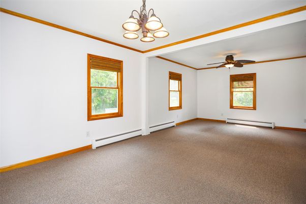 Chandelier, Empty room, Interior